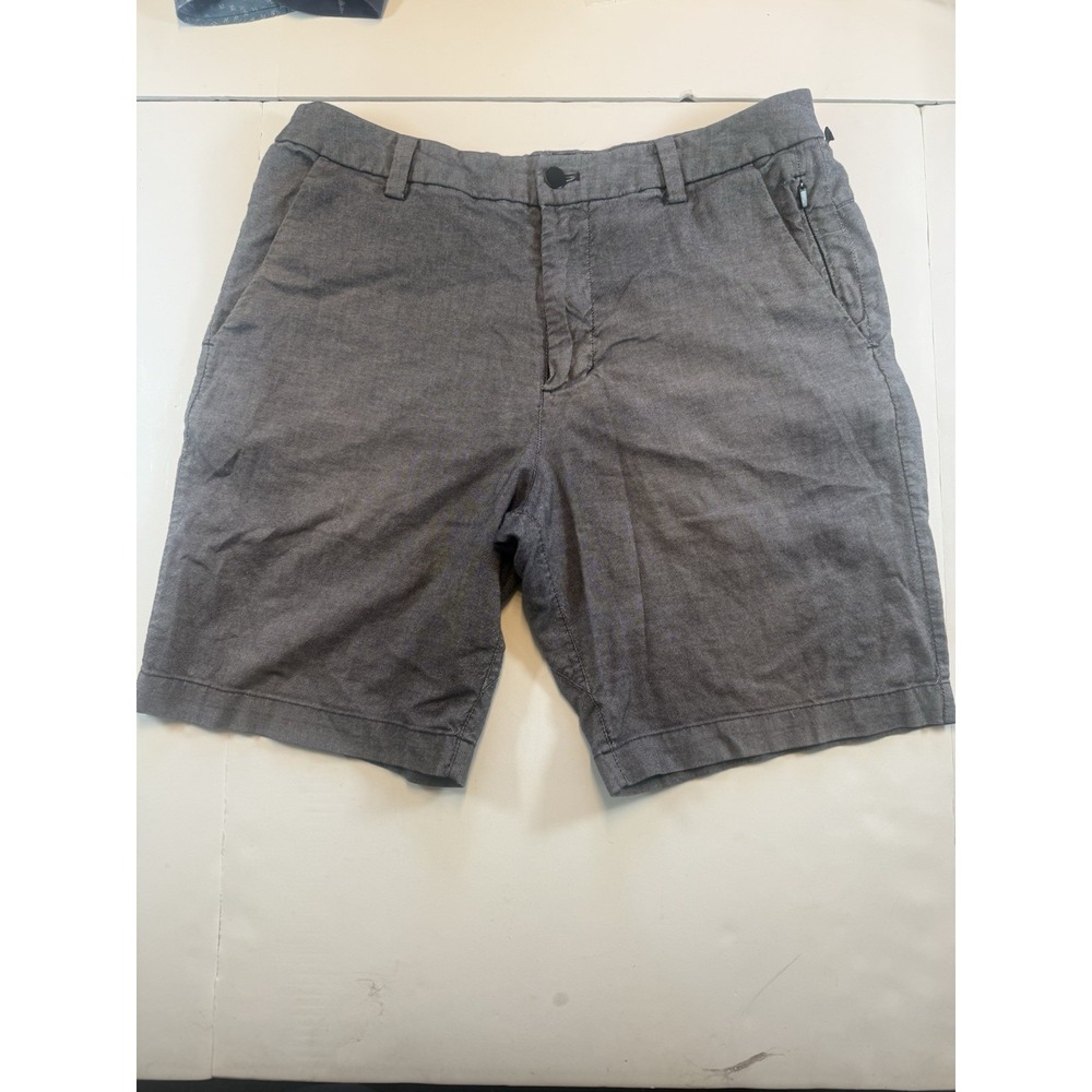 Lululemon Men's Shorts Size 31 Gray Chambray Commission Casual Golf Stretch